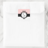 Chic Français Black Monogrammes Damask Étiquettes (Sac)