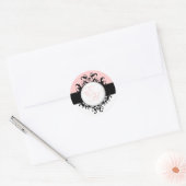 Chic Français Monogrammes Damask Étiquette rose (Enveloppe)
