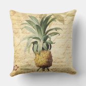 Chic French Calligraphy and  Pineapple Kussen (Achterkant)