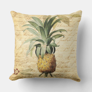 Chic French Calligraphy and  Pineapple Kussen