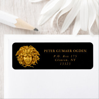 Chic French Fine Art Haute Couture Medusa Mask Etiket