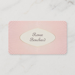 Chic French Gold Sunburst Blush Pink Visitekaartje