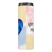 Chic fresh blue Diamond quote affirmation  Thermosbeker (Achterkant)