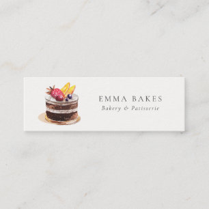 CHIC FRUIT FLORAL CAKE PATISSERIE CUPCAKE BAKERY MINI VISITEKAARTJE