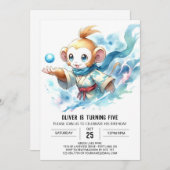 Chic Fun Monkey Verjaardag Kaart (Voorkant / Achterkant)