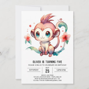 Chic Fun Monkey Verjaardag Kaart