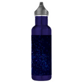 Chic Fun Personalized Midnite Blue Confetti Waterfles (Rechts)
