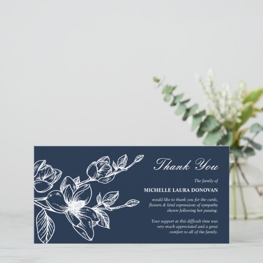 Chic Funeral Merci note | Marine Magnolia (Debout devant)