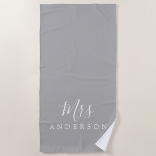 Chic Future Mrs Gray Monogram Strandlaken