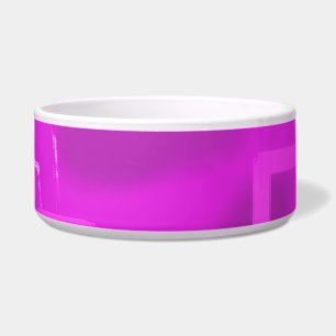 Chic futuristisch geometrisch roze voerbakje