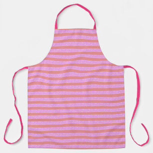 Chic futuristische geometrische strepen roze schort