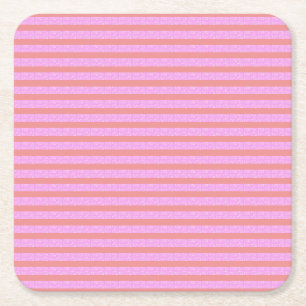 Chic futuristische geometrische strepen roze vierkante kartonnen onderzetter