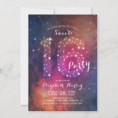Chic Galaxy Star Constellation 16e verjaardag Kaart (Voorkant)