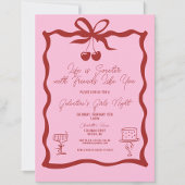 Chic Galentine's Day Bow Pink en Cherry Red Kaart