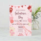 Chic Galentine's Day Celebration Carte d'invitatio (Debout devant)