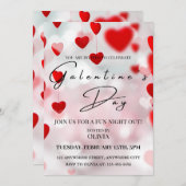 Chic Galentine's Day Celebration Carte d'invitatio (Devant / Derrière)