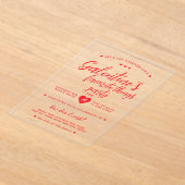 Chic Galentine's Favorite Things-feest Acryl Uitnodigingen (Laagn)