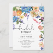 Chic Garden Flowers nuptiale douche Invitation (Devant)