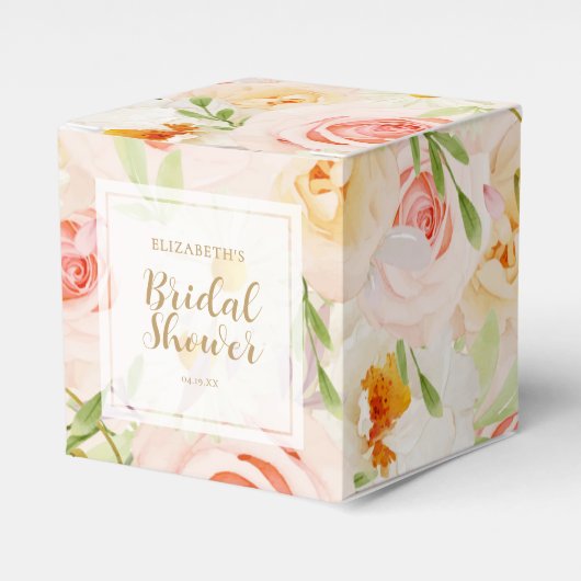 Chic Garden Flowers Vrijgezellenfeest Bedankdoosjes (Voorkant Zijde)