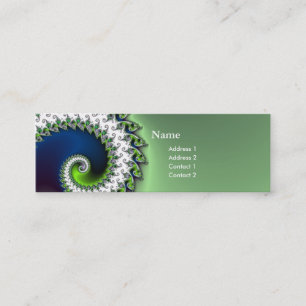 chic geek fractal curly profielkaart mini visitekaartje