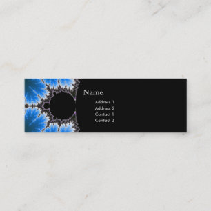 chic geek fractal dark profile card mini visitekaartje