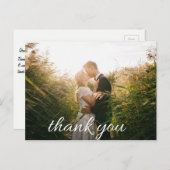 Chic geïnspireerde bruiloft Dank u Briefkaart (Voorkant / Achterkant)