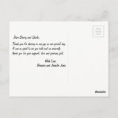 Chic geïnspireerde bruiloft Dank u Briefkaart (Achterkant)