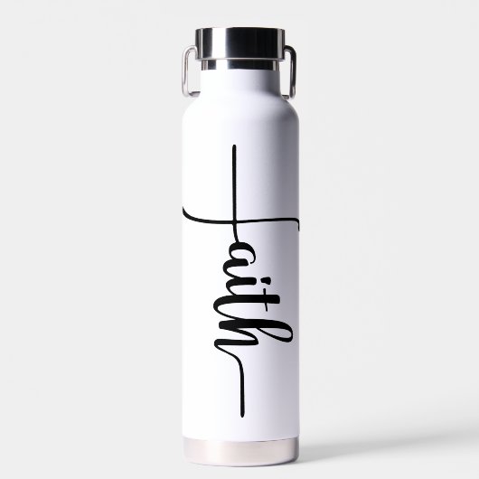 Chic Gelofs Kruis Schrift Waterfles (Voorkant)