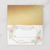 Chic Geometric Gold Foil Floral Wedding (Buitenkant ongevouwen)