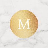 Chic Geometric Gold Foil Floral Wedding Confetti (Kleine voorkant)