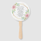 Chic Geometric Gold Foil Floral Wedding Handwaaier (Achterkant)
