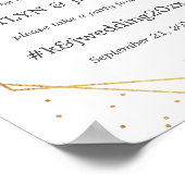 Chic Geometric Gold Foil Floral Wedding Poster (Hoek)