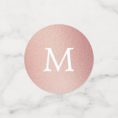 Chic Geometric Roos Gold Foil Floral Wedding Confetti (Kleine voorkant)