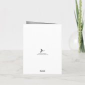 Chic Geometric Silver Foil Floral Wedding Bedankkaart (Achterkant)