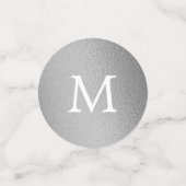 Chic Geometric Silver Foil Floral Wedding Confetti (Kleine voorkant)