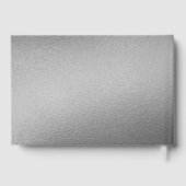 Chic Geometric Silver Foil Floral Wedding Gastenboek (Achterkant)