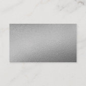 Chic Geometric Silver Foil Floral Wedding Informatiekaartje (Achterkant)