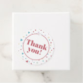 Chic Geometric Triangle en Swirls Bedankt Bedankjes Labels (In situ)