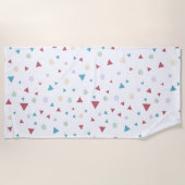 Chic Geometric Triangle en Swirls Strandlaken (Voorkant)