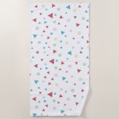 Chic Geometric Triangle en Swirls Strandlaken (Voorkant)