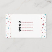 Chic Geometric Triangle en Swirls Visitekaartje (Achterkant)