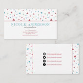 Chic Geometric Triangle en Swirls Visitekaartje (Voorkant / Achterkant)