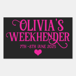 Chic Gepersonaliseerde Hen Do Stickers bruidsplo