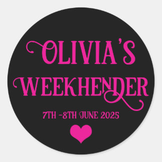 Chic Gepersonaliseerde Hen Do Stickers | bruidsplo