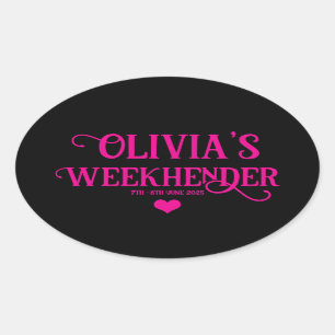 Chic Gepersonaliseerde Hen Do Stickers bruidsplo