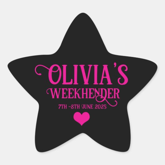 Chic Gepersonaliseerde Hen Do Stickers | bruidsplo (Voorkant)