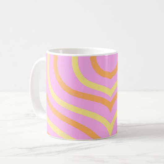 Chic gestreept koffiemok (Voorkant links)