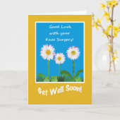 Chic Get Well Kaart, knieoperatie, madeliefjes Kaart (Gele Bloem)