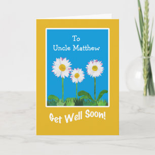 Chic Get Well Kaart te personaliseren, Daisies