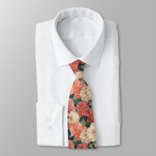 Chic Gifts For Him Peonies Stropdas (Gebonden)